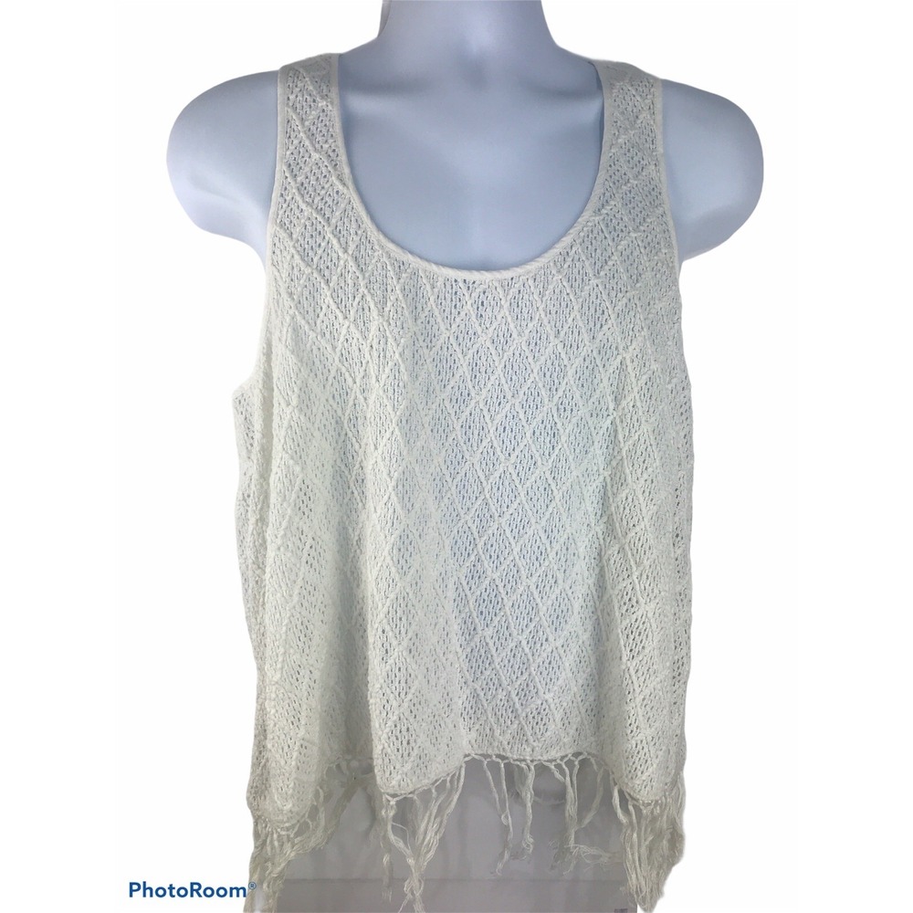 NWT Denim & Supply Ralph Lauren Womens Large‎ White Sleeveless Beach Bathing Top